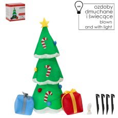 Chomik - Aufblasbarer Weihnachtsbaum mit LED-Beleuchtung 180 cm - SUN2488