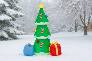 Chomik - Aufblasbarer Weihnachtsbaum mit LED-Beleuchtung 180 cm - SUN2488