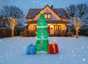 Chomik - Aufblasbarer Weihnachtsbaum mit LED-Beleuchtung 180 cm - SUN2488