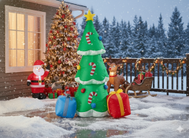 Chomik - Aufblasbarer Weihnachtsbaum mit LED-Beleuchtung 180 cm - SUN2488