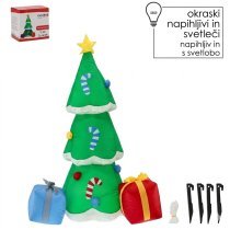 Chomik - Aufblasbarer Weihnachtsbaum mit LED-Beleuchtung 180 cm - SUN2488