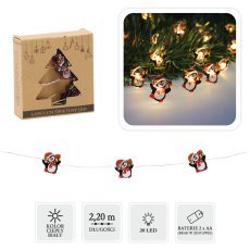 Chomik - LED-Lichterkette – Pinguine, 20 Lichter, batteriebetrieben – LED4154
