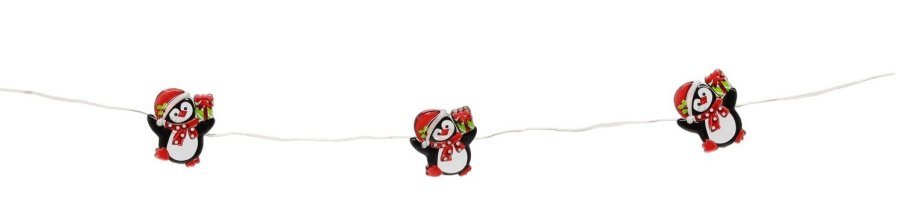 Chomik - LED-Lichterkette – Pinguine, 20 Lichter, batteriebetrieben – LED4154