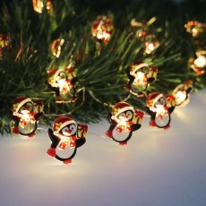 LED-Lichterkette – Pinguine, 20 Lämpchen, batteriebetrieben, 20 Stück im Set – LED4154