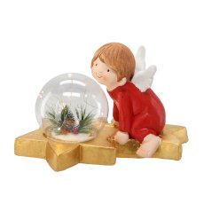 Chomik - Weihnachtsfigur – Engel mit LED-Kugel 36,5 x 21,5 x 23,5 cm Verpackung = 1 Stück *5135