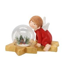 Chomik - Weihnachtsfigur – Engel mit LED-Kugel 36,5 x 21,5 x 23,5 cm Verpackung = 1 Stück *5135