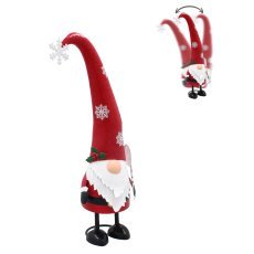 Chomik - Weihnachtsdekoration – Metallzwerg mit langer Mütze 19x11x37,5 cm – POI5302
