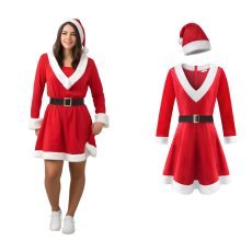 Damen-Weihnachtsmannkostüm *6774