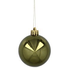 Chomik - Set aus 30 Christbaumkugeln, 6 cm, in Oliv-, Kupfer- und Graphitfarben *7238