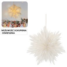 Chomik - Papierstern Dekoration 40 cm, weiß, zweilagig *9102