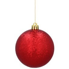 Chomik - Kpl. 20 Christbaumkugeln 8 cm rot/gold/silber, gemischte Designs *7672