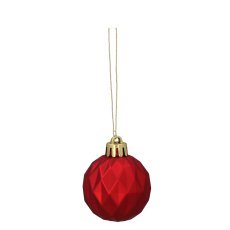 Chomik - Set mit 47 Christbaumkugeln, 4–6 cm, in Rot/Gold/Silber, gemischte Designs *7696