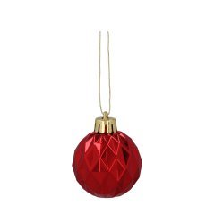 Chomik - Set mit 47 Christbaumkugeln, 4–6 cm, in Rot/Gold/Silber, gemischte Designs *7696