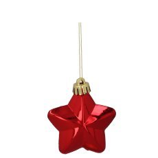 Chomik - Set mit 47 Christbaumkugeln, 4–6 cm, in Rot/Gold/Silber, gemischte Designs *7696