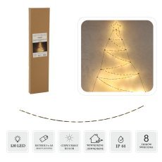 Chomik - Festliche Dekoration – LED-Weihnachtsbaum mit Stern, 105 cm, 120 warmweiße Lichter, batteriebetrieben *0221