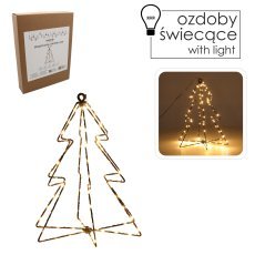 Chomik - Festliche Dekoration – LED-Tannenbaum 30 cm, 95 Lichter, warmweiß, batteriebetrieben *0313