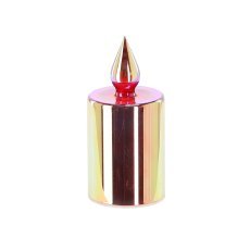 LED-Laterne – rosa Kerze 7 x 14,6 cm *1778