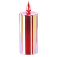 LED-Lampion – rote Kerze 8,9 x 25 cm *1792