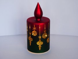 LED-Lampion – grüne Kerze 7 x 14,6 cm *1822