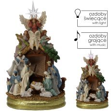 Chomik - Weihnachtliche LED-Spieluhr mit Krippenszene 23 x 16,8 x 41 cm *2461