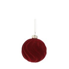 Chomik - Set aus 7 gläsernen Weihnachtsornamenten in Bordeaux, 29 x 29 x 9,6 cm *2133