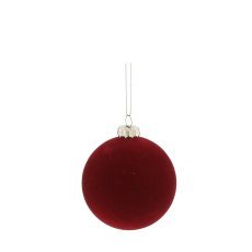 Chomik - Set aus 7 gläsernen Weihnachtsornamenten in Bordeaux, 29 x 29 x 9,6 cm *2133