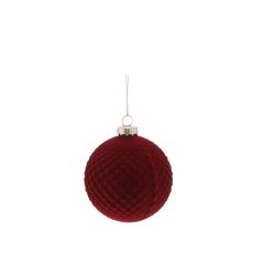 Set aus 7 gläsernen Weihnachtsornamenten in Bordeaux, 29 x 29 x 9,6 cm *2133