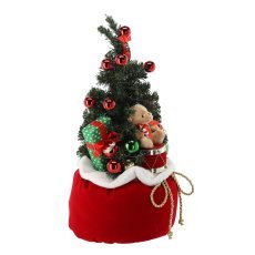 Chomik - Künstlicher Weihnachtsbaum im Sack mit Christbaumschmuck, LED, 60 cm - WAI3467