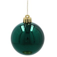 Kpl. 41 Christbaumkugeln in der Röhre, 6 cm, grün / champagner / weiß *3603