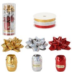 Geschenkverpackungs‑Set – gold / silber / rot *3665