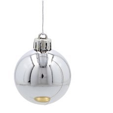 Chomik - Kpl. 60 Weihnachtsornamente silber / weiß *3719