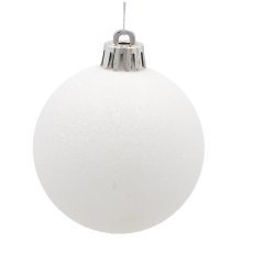 Chomik - Kpl. 60 Weihnachtsornamente silber / weiß *3719