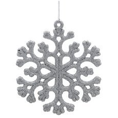 Chomik - Kpl. 60 Weihnachtsornamente silber / weiß *3719