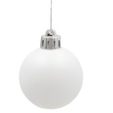 Chomik - Kpl. 60 Weihnachtsornamente silber / weiß *3719