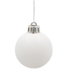 Chomik - Kpl. 60 Weihnachtsornamente silber / weiß *3719
