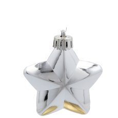 Chomik - Kpl. 60 Weihnachtsornamente silber / weiß *3719