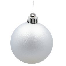 Chomik - Kpl. 60 Weihnachtsornamente silber / weiß *3719