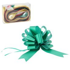 Komplettset mit 20 Geschenk-Schleifen – rot / gold / grün / silber mit Kordel *7649