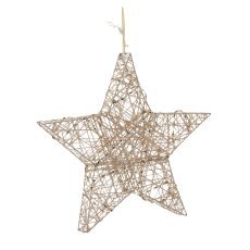 Chomik - Weihnachtsdekoration – LED-Stern 45 cm champagnergold *6239