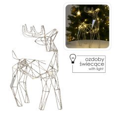 Chomik - Weihnachtsdekoration – LED-Rentier 44 cm geometrisch *6314