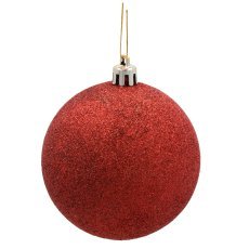 Chomik - Set mit 36 Weihnachtskugeln in Rot / Gold / Grün, Ø 8 cm, in roter Tasche *5423