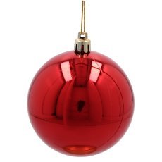 Chomik - Set mit 36 Weihnachtskugeln in Rot / Gold / Grün, Ø 8 cm, in roter Tasche *5423