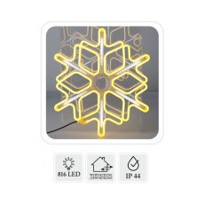 Schneeflocke 60 cm Neon-LED, warmweiß + kaltweiß, Flash, für innen/außen *8301