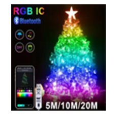 Smarte LED-Lichterkette 100 L, mehrfarbig, USB, mit Fernbedienung, Länge 10 + 0,6 m *8233