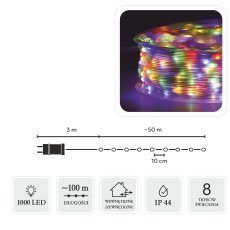 LED-Mikro-Lichterkette auf Rolle, 1000 bunte Lämpchen, Länge 3 + 100 m *8578