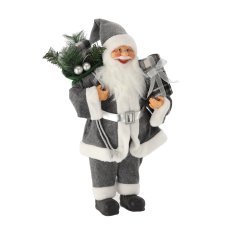 Stehender Nikolaus in Grau mit Sack, 60 cm *8684