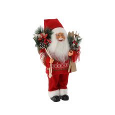 Mikołaj, roter stehender Weihnachtsmann mit Skiern, 40 cm *8714
