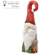 Chomik - Weihnachtsfigur – Wichtel mit Nikolausmütze, 22 x 21 x 66 cm, LED *0851
