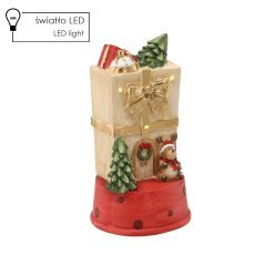 Figur Weihnachtsdeko – Häuschen mit Hirsch 22 x 21 x 40 cm LED *0929