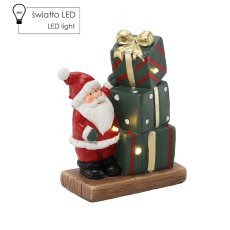 Chomik - Weihnachtsfigur – Weihnachtsmann mit Geschenken 15,6 x 8 x 19,8 cm LED Packung=2 Stk *1421